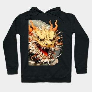 Chinese Dragon: Chinese New Year, Year of the Dragon on a dark (Knocked Out) background Hoodie